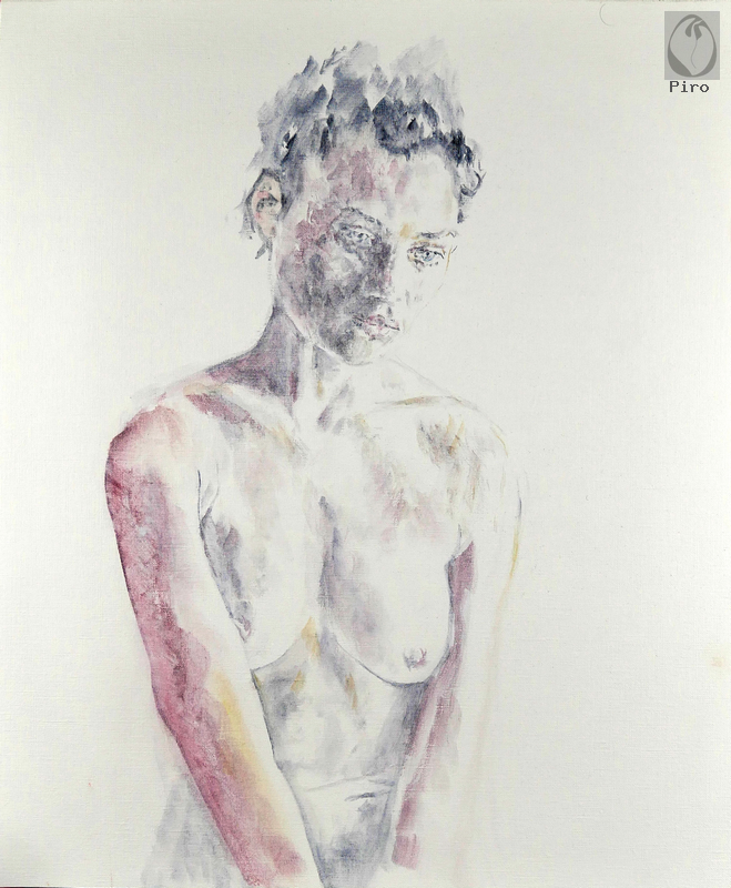 oil on paper - olio su carta di Piro